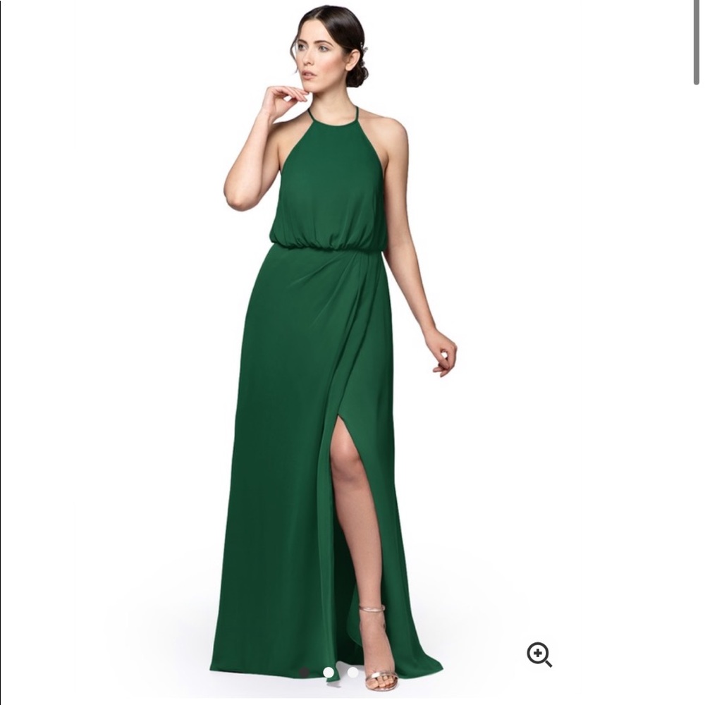 Azazie Portia Bridesmaid Dress in Dark Green